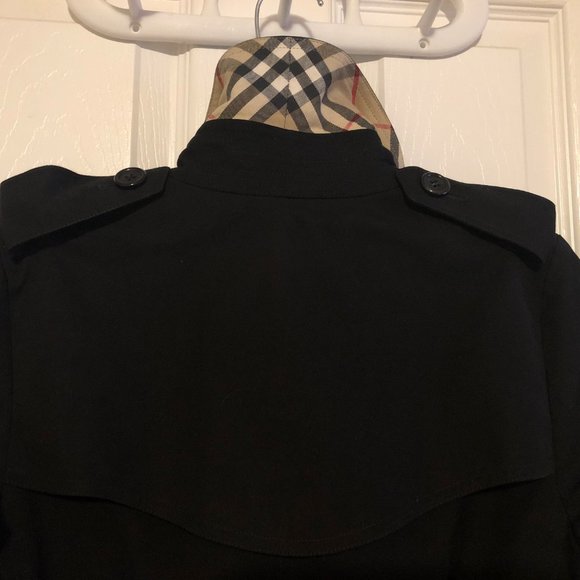 Burberry Women Trench Coat Jacket size 4 small blk - Picture 6 of 16